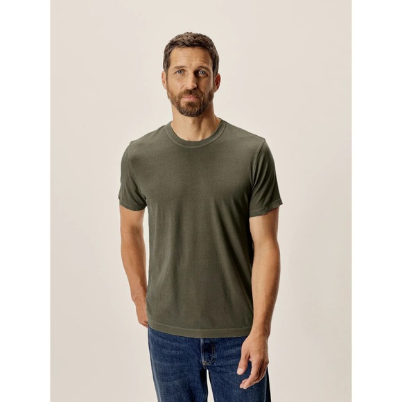 Buck Mason Men's Pima Cotton Classic Straight Hem Crewneck USA Made Tee T-Shirt - Picture 3 of 4